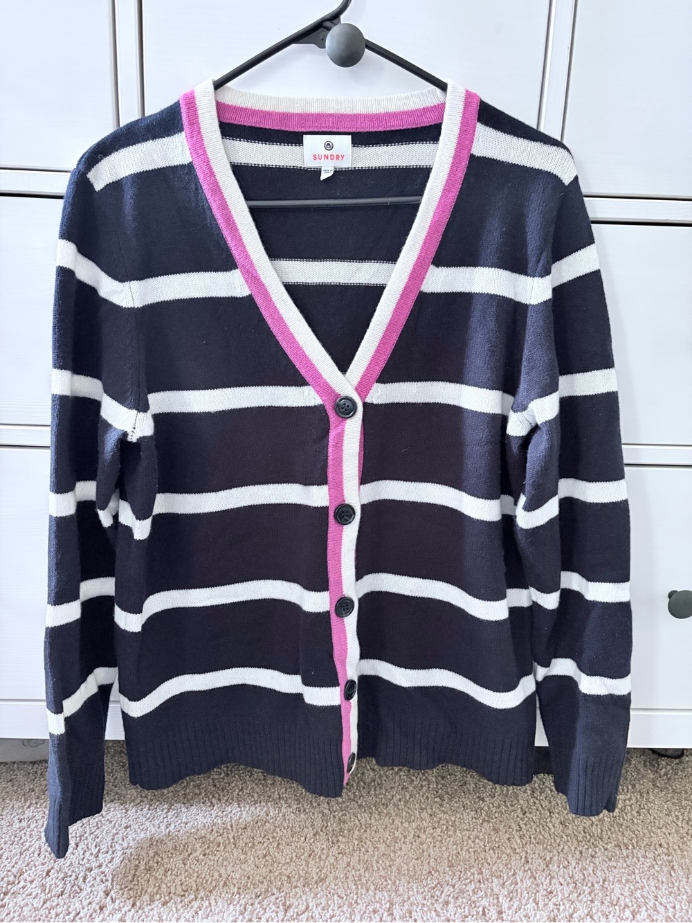 Like new sundry wool blend stripe cardigan